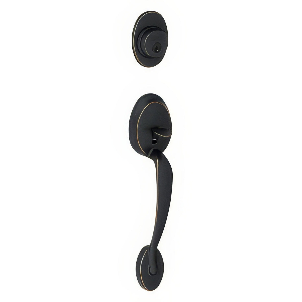 Schlage F58PLY716 aged bronze single cylinder handleset