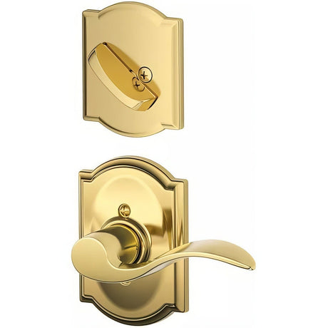 Schlage F59ACC605CAMLH polished brass interior trim pack