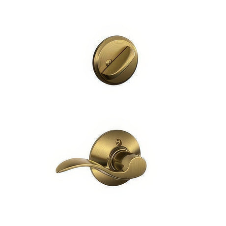 Schlage F59ACC609RH antique brass dummy interior pack