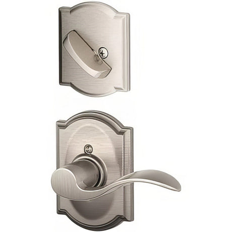 Schlage F59ACC619CAMLH satin nickel interior trim pack
