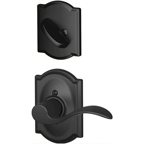 Schlage F59ACC622CAMLH matte black interior trim pack