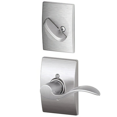 Schlage F59ACC626CENLH satin chrome dummy interior pack