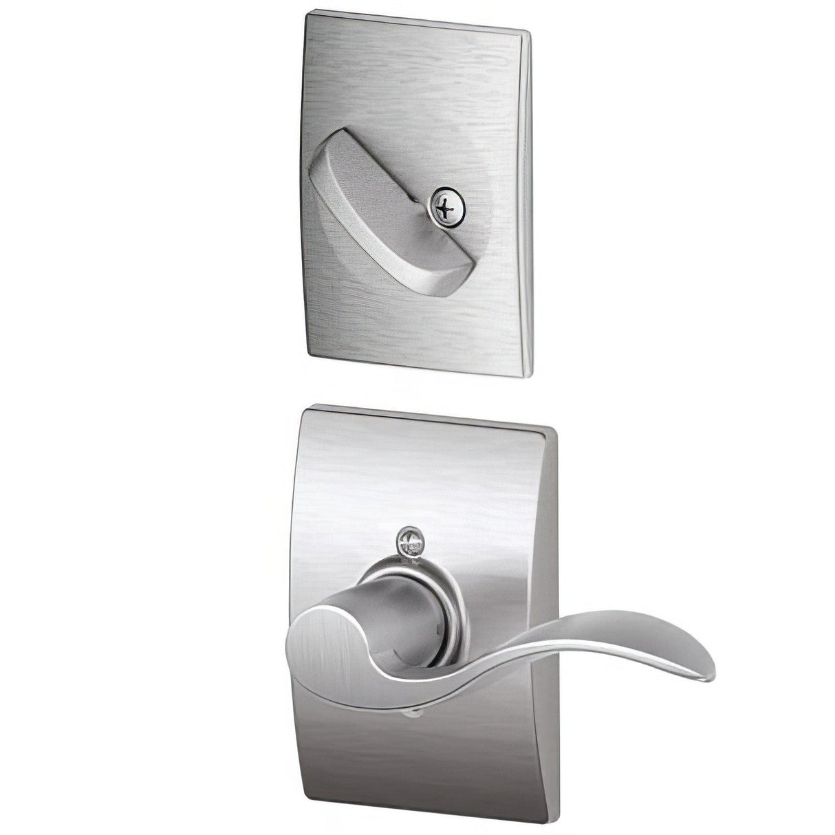 Schlage F59ACC626CENLH satin chrome dummy interior pack