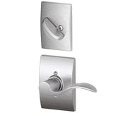 Schlage F59ACC626CENLH satin chrome dummy interior pack
