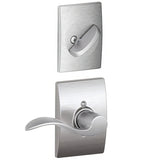 Schlage F59ACC626CENRH satin chrome single cylinder interior pack