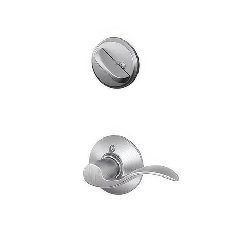 Schlage F59ACC626LH satin chrome dummy interior pack