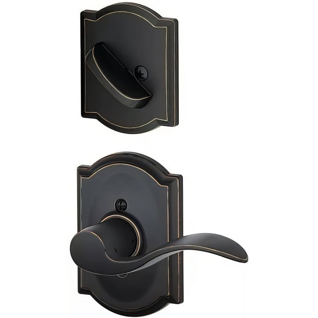Schlage F59ACC716CAMLH aged bronze interior trim pack