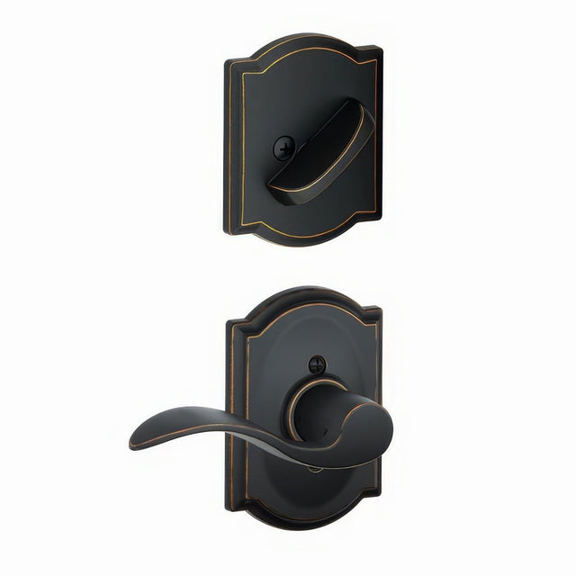 Schlage F59ACC716CAMRH aged bronze dummy interior pack