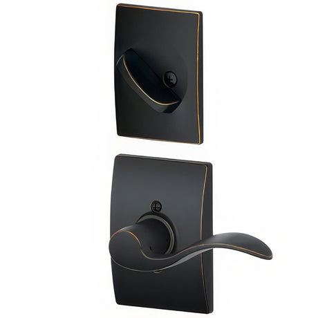 Schlage F59ACC716CENLH aged bronze dummy interior pack