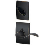 Schlage F59ACC716CENLH aged bronze dummy interior pack