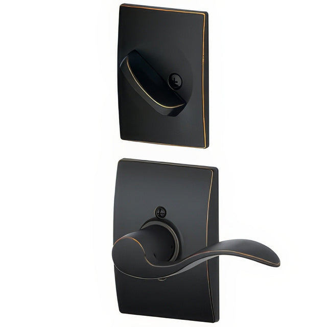 Schlage F59ACC716CENLH aged bronze dummy interior pack