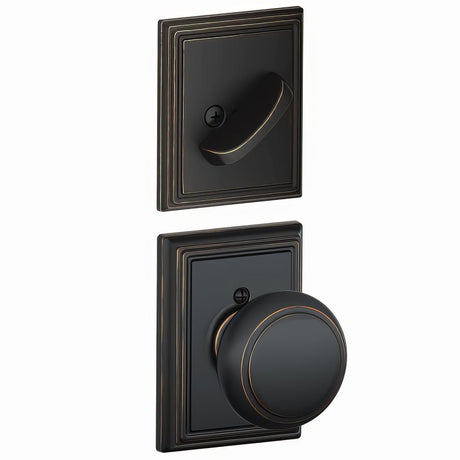 Schlage F59AND716ADD aged bronze dummy interior pack