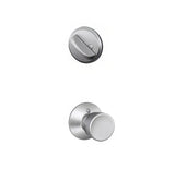 Schlage F59BEL626 satin chrome single cylinder trim pack