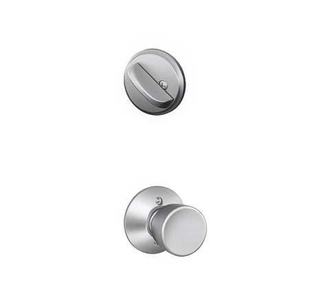 Schlage F59BEL626 satin chrome single cylinder trim pack