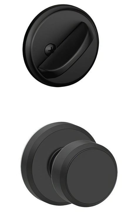 Schlage F59BWE622GSN matte black interior active trim