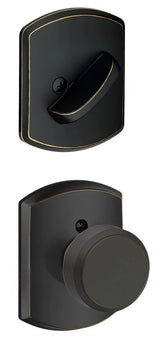 Schlage F59BWE716GRW aged bronze interior active trim