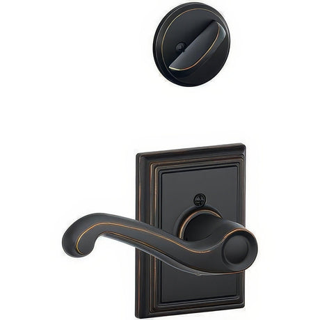 Schlage F59FLA716ADDRH aged bronze dummy interior pack