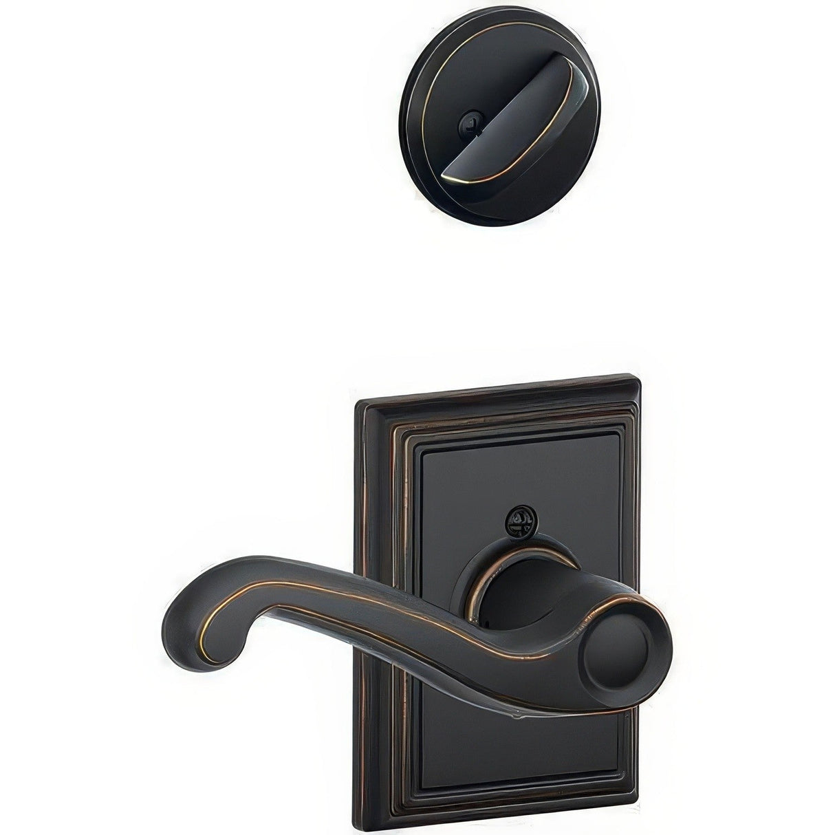 Schlage F59FLA716ADDRH aged bronze dummy interior pack