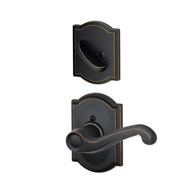 Schlage F59FLA716CAMLH aged bronze dummy interior pack