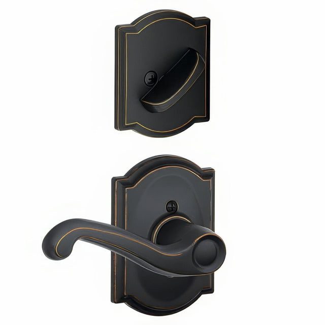 Schlage F59FLA716CAMRH aged bronze dummy interior pack