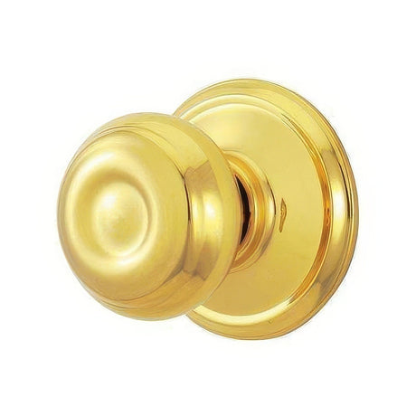 Schlage F59GEO605 polished brass single cylinder trim pack