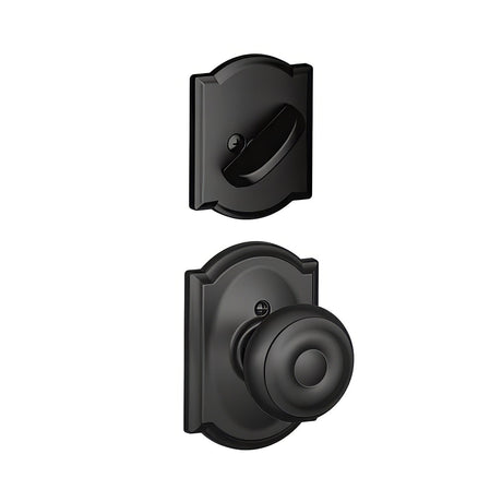 Schlage F59GEO622CAM matte black dummy interior pack