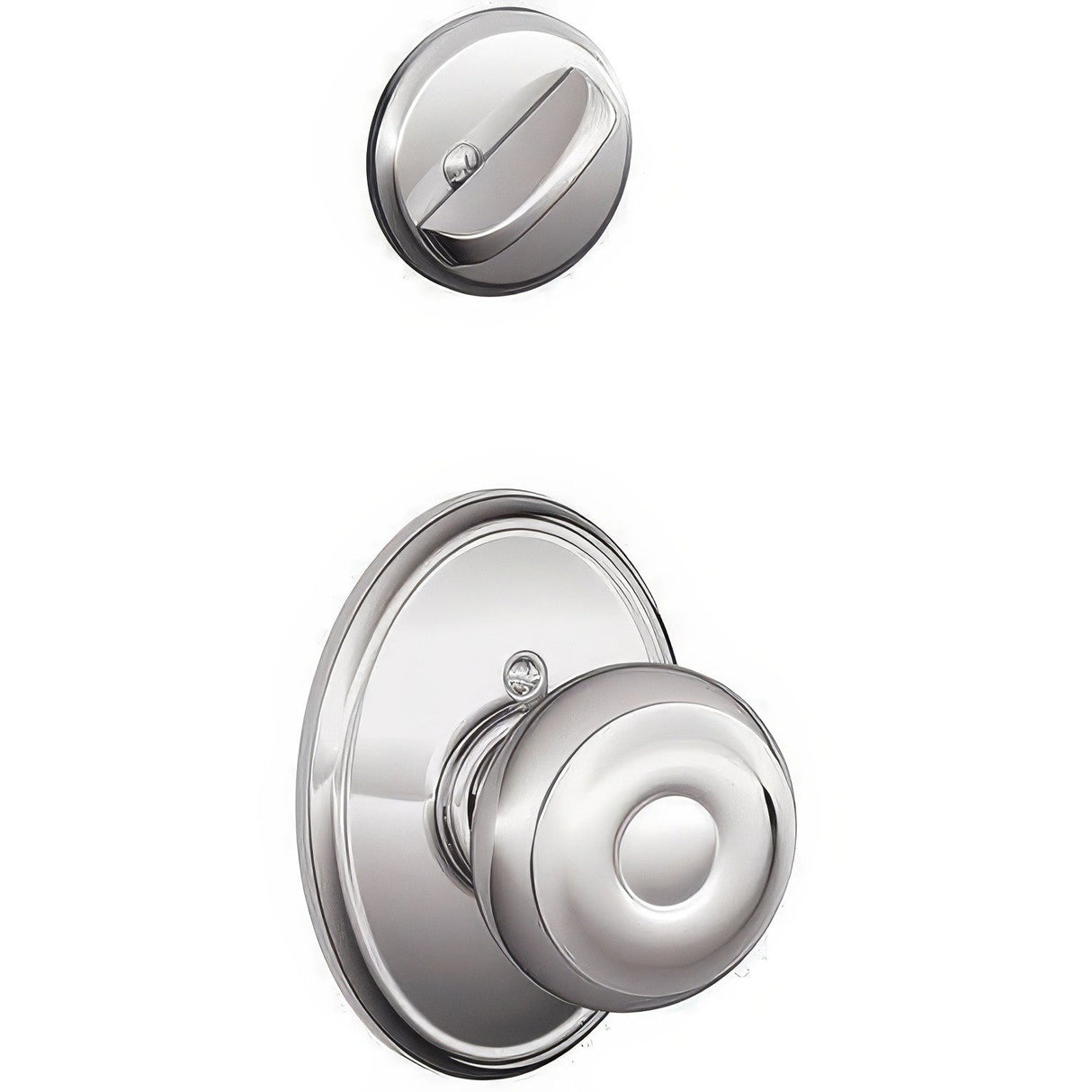 Schlage F59GEO605WKF F59-GEO-WKF F-Series Georgian Interior Pack Knob Polished Brass