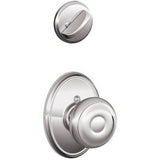 Schlage F59GEO605WKF F59-GEO-WKF F-Series Georgian Interior Pack Knob Polished Brass