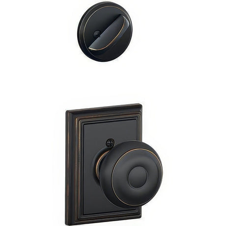 Schlage F59GEO716ADD aged bronze dummy interior pack