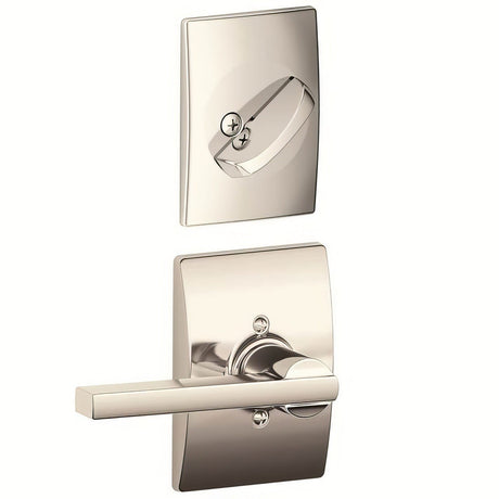 Schlage F59LAT618CEN bright nickel dummy interior pack