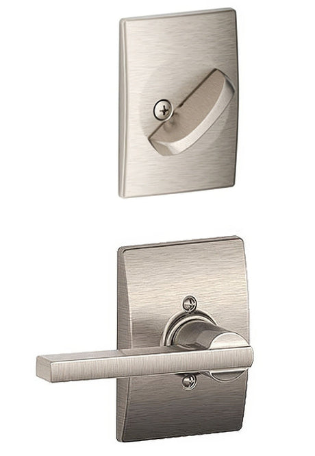 Schlage F59LAT619CEN satin nickel dummy interior pack