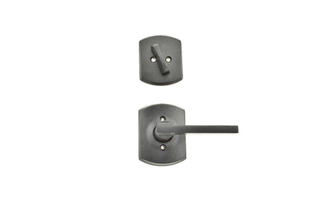 Schlage F59LAT622GRW matte black interior active trim