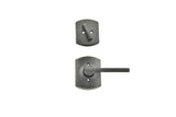 Schlage F59LAT622GRW matte black interior active trim