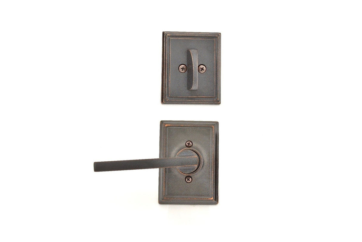 Schlage F59LAT716ADD aged bronze interior active trim