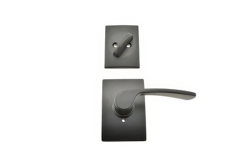 Schlage F59MER622CENLH matte black interior pack lever