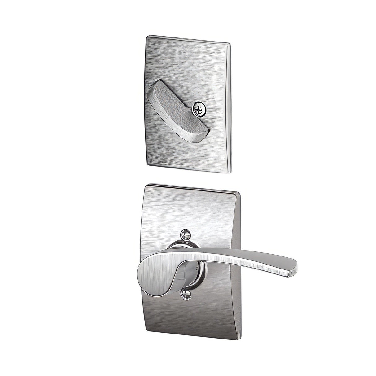 Schlage F59MER626CENLH satin chrome interior pack lever