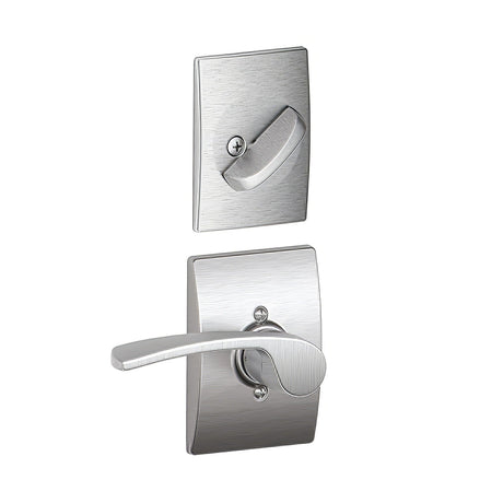 Schlage F59MER626CENRH satin chrome interior pack lever