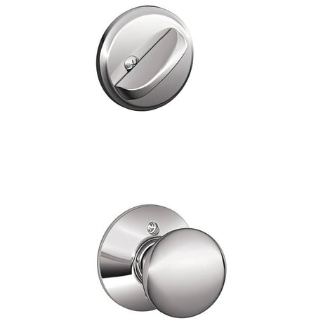 Schlage F59PLY625 polished chrome single cylinder trim pack