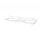 Jeffrey Alexander Chatham 60" White Double Sink Bathroom Vanity with Calacatta Vienna Quartz Top - 8 in. Widespread Faucet Top - VKITCHA60WHCQR product image 5