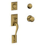 Schlage F62ADD609GEO antique brass double cylinder handleset