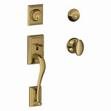 Schlage F62ADD609SIE antique brass double cylinder handleset