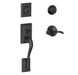 Schlage F62ADD622ACCLH matte black single cylinder handleset