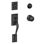 Schlage F62ADD622PLY matte black double cylinder handleset