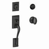 Schlage F62ADD622SIE matte black double cylinder handleset