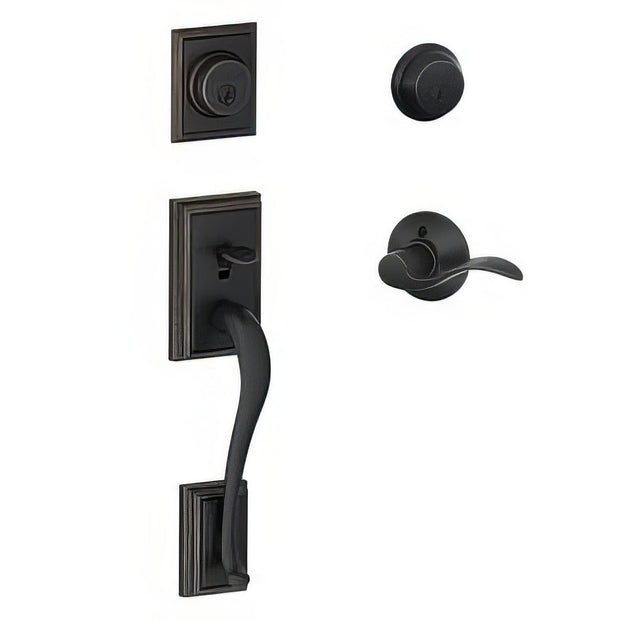 Schlage F62ADD716ACCLH aged bronze single cylinder handleset
