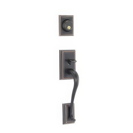 Schlage F62ADD716FLALH aged bronze double cylinder handleset