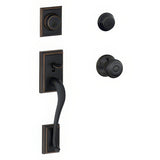 Schlage F62ADD716GEO aged bronze double cylinder handleset