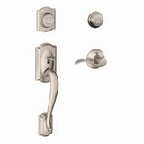 Schlage F62CAM619ACCRH satin nickel double cylinder handleset