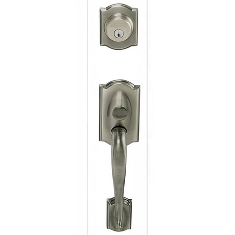Schlage F62CAM620SIE antique pewter double cylinder handleset