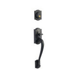 Schlage F62CAM622GEO matte black double cylinder handleset